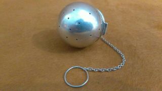 Antique Currier & Roby 562 Sterling Silver Tea Ball Infuser Strainer.