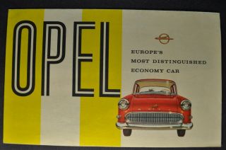 1958 Buick Opel Sales Brochure Folder Rekord Caravan 58