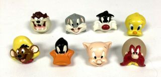 Set Of 8 Warner Bros Looney Tunes Drawer Pull Knobs 1994 - Bugs Daffy Tweety Taz