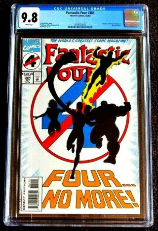 Fantastic Four 381 Cgc 9.  8 - " Death " Of Mr.  Fantastic And Doctor Doom