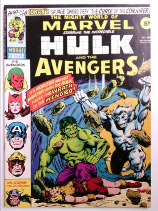 Mighty World Of Marvel No.  199 Incredible Hulk And The Avengers (wolverine)