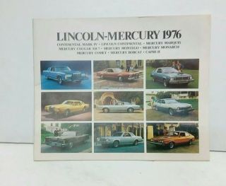 1976 Lincoln Mercury Showroom Brochure Capri Ii Bobcat Comet Cougar Xr7 Mark Iv
