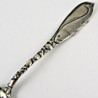 ANTIQUE ROE ' S HOTEL,  PATCHOGUE,  LONG ISLAND,  NY FISHES STERLING SILVER SPOON 3