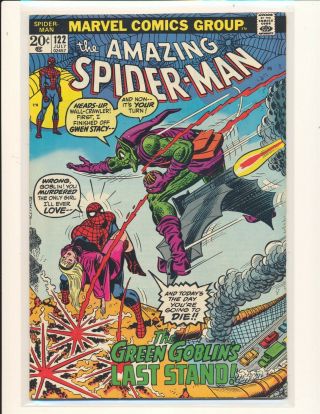Spider - Man 122 - Death Of Green Goblin Fine/vf Cond.