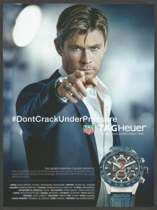 Tag Heuer Carrera Calibre 01 - Chris Hemsworth - Watch Print Ad