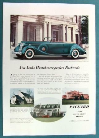 1936 Packard 12 Convertible Ad York 