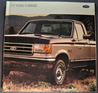 1989 Ford F - Series Pickup Truck Brochure Xl Xlt Lariat 4x4 89