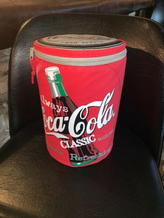 Coca Cola Large Sling Can Cooler Soft Sided Insulated Bag Adjustable Strap