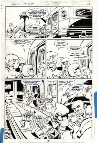Scooby Doo 2 Pages Comic Art Dave Hunt Nr Velma Daphne Mummy