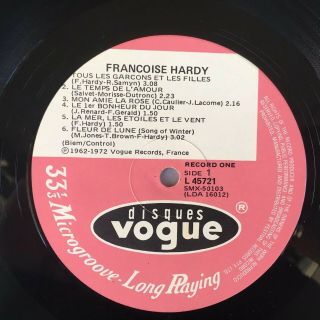 Francoise Hardy - In French - OZ 1977 Disques Vogue Gatefold 2LP (1962 - 1972) 4