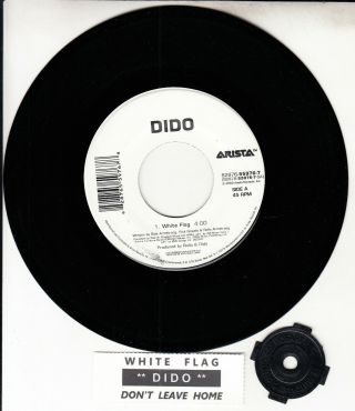 Dido White Flag 7 " 45 Rpm Vinyl Record Rare,  Juke Box Title Strip