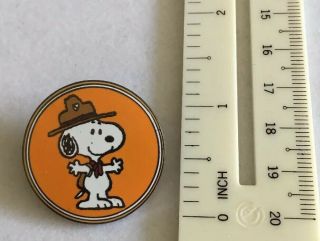 Peanuts Snoopy Pin Boy Scout Lapel Pin Leader Pin Back Enameled 3