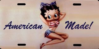 Betty Boop American Made Color Photo License Plate 12 " X6 " Quality Aluminum