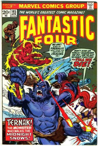 Fantastic Four 145 Vf 8.  0 Rich Buckler Joe Sinnott Marvel Bronze Age 1974 Bin