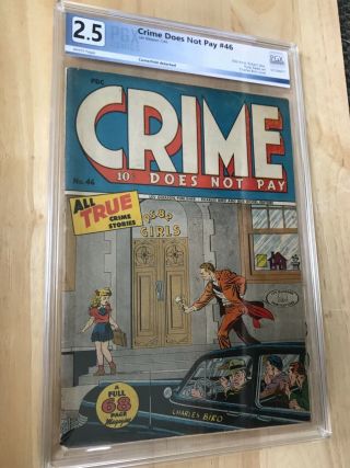 Crime Does Not Pay 46 1946 PGX 2.  5 WP Very Rare Crime Comic.  CHARLES BRIO 2