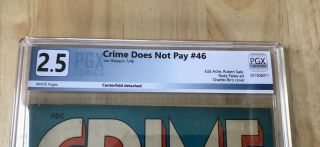 Crime Does Not Pay 46 1946 PGX 2.  5 WP Very Rare Crime Comic.  CHARLES BRIO 4