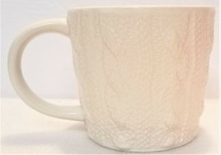 Starbucks Coffee Ivory Cable Knit Sweater Coffee Cup Mug 2008