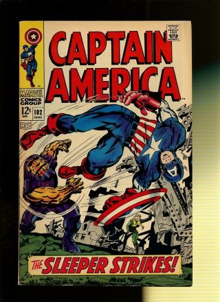 Captain America 102 Vg/fn 5.  0 1 Book Sleeper Strikes By Stan Lee & Jack Kirby