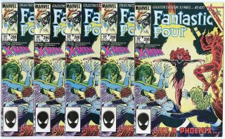 Fantastic Four 286 (5 Copies) Avg.  Nm,  9.  6 White Pages X - Men Marvel 1986