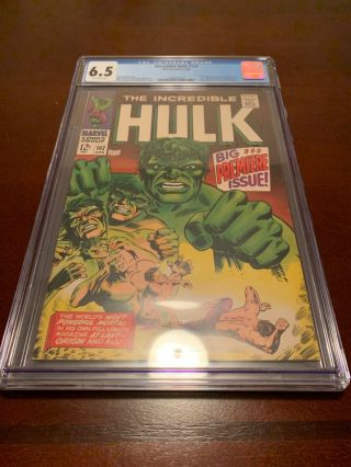 The Incredible Hulk 102 Cgc 6.  5 (1968,  Marvel) Avengers Stan Lee