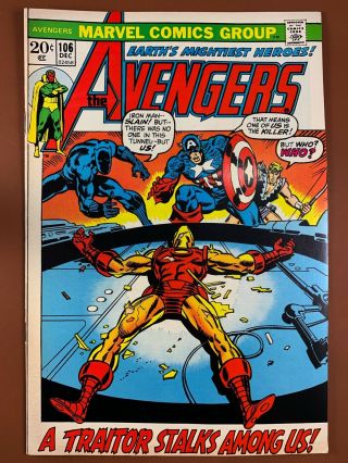 Avengers 106 (1973 Marvel Comics) Iron Man Appearance Bronze Age