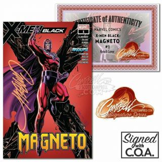 X - Men Black: Magneto 1 J Scott Campbell Retail Variant Signed W/coa Nm,