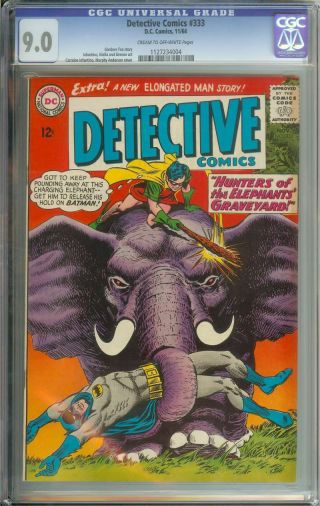 Detective Comics 333 Cgc 9.  0 Cr/ow Pages