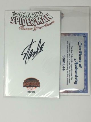 Spider - Man Renew Your Vowsblank 1 Signed By Stan Lee Excelsior Ggc