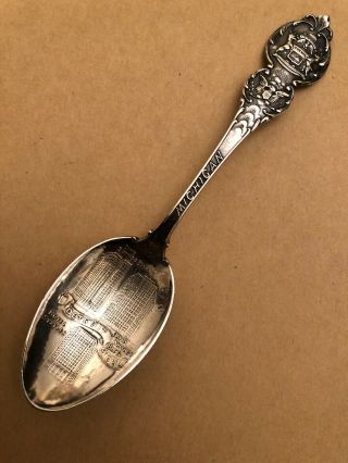 Vintage Sterling Silver Detroit / Hotel Statler / Whitney Souvenir Spoon -