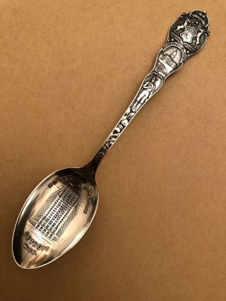 Vintage Sterling Silver Detroit / Hotel Statler Souvenir Spoon -
