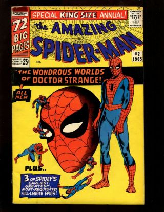 Spider - Man Annual 2 Vgfn Ditko 1st Xandu Dr Strange Fantastic 4 Dr Doom