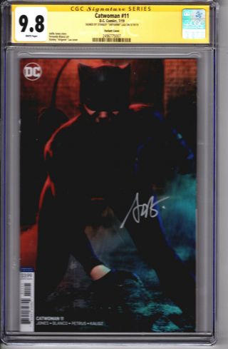 Catwoman 11 Artgerm Variant Cover Cgc Signature Series 9.  8 Sig By Artgerm