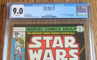 Star Wars 1 1977 Cgc 9.  0 Key Comic Part 1 Of “a Hope” Movie Adaptation