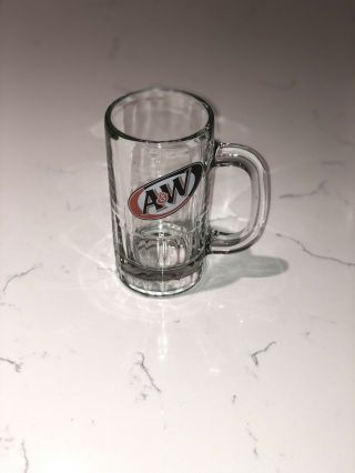 Vintage A&w Root Beer Heavy Glass Mug Cup Stein 6 "