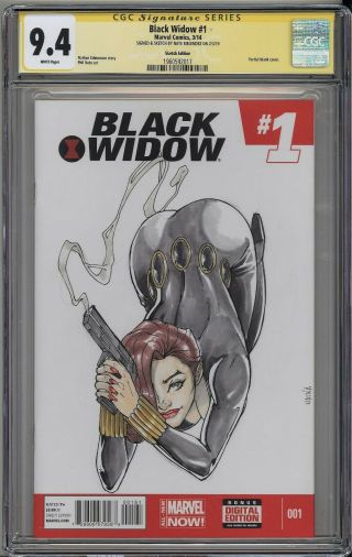 Black Widow 1 Cgc Ss 9.  4 Art J Scott Campbell Danger Girl Homage