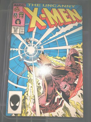 Uncanny X - Men 221 Marvel Comics Direct Variant Cover - 1987 - Fn/vf