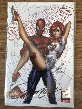 Spiderman 2 J.  Scott Campbell Variant Cover A Signed W/coa