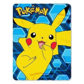 Pokemon Pikachu Glitch Digital Fleece Blanket Throw 46 " X 60 "