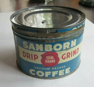 Chase And Sanborn Coffee Tin Display Vintage Collector Tin Vgd With Lid