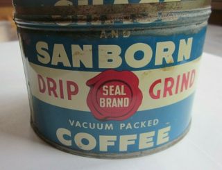 Chase and Sanborn Coffee Tin Display Vintage Collector Tin VGd with Lid 3