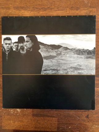 U2 The Joshua Tree Vinyl Lp 1987 Poster Lyric Insert Record Nm