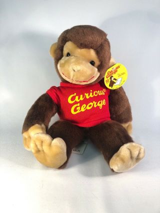 Curious George Plush 1990 14.  5” Stuffed Animal By Gund