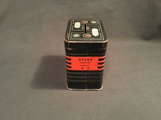 Vintage Atlas Batteries Advertising Tin Bank Service Station 4