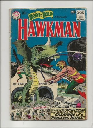 The Brave And The Bold 34 G/vg 3.  0 First & Origin Silver Age Hawkman Key 1961