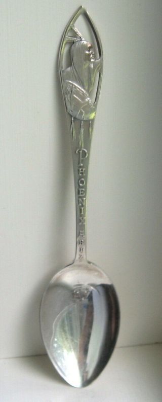 Vintage Sterling Silver Phoenix Arizona Native Indian 5 1/2 " Souvenir Spoon