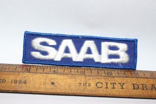 Vintage 70s Saab Motors Patch Sew On Badge Uniform Hat 70 