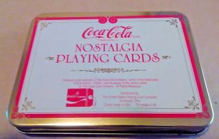 1994 Limited Edition Coca - Cola 2 Decks Playing Cards In Collectible Tin 5