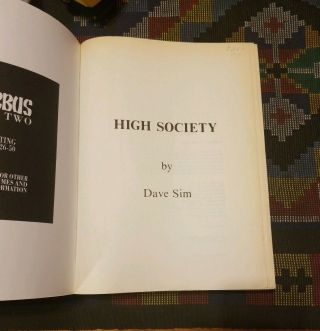 High Society Paperback Dave Sim Cerebus Book Two Ninth Printing 2002 7