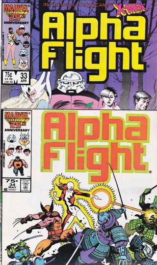 Alpha Flight 33 & 34 - 1st & 2nd Appearance Lady Deathstrike -