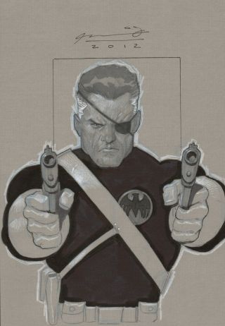 Nick Fury Art Ariel Olivetti Sketch Commission Avengers